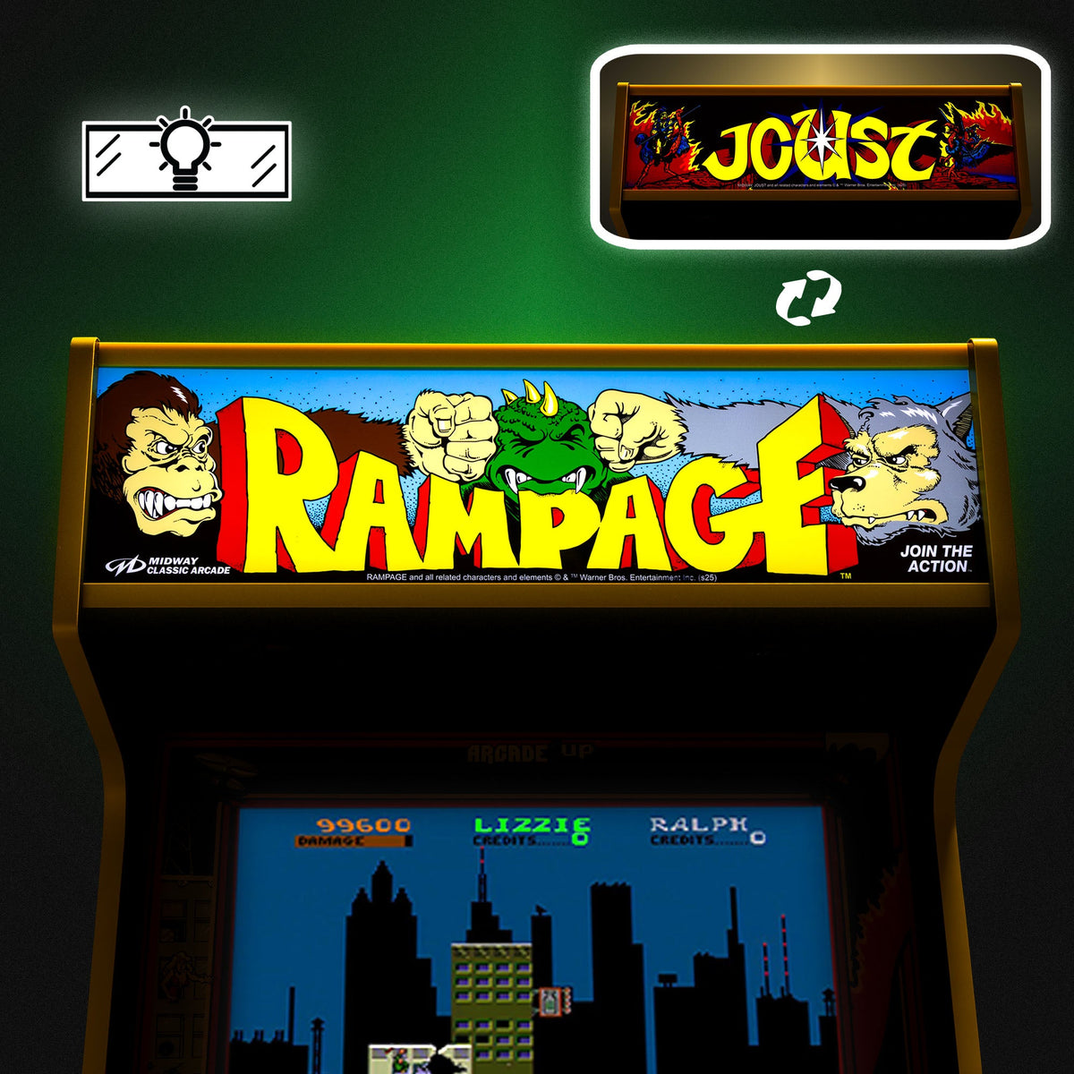 Joust & Rampage Deluxe Arcade