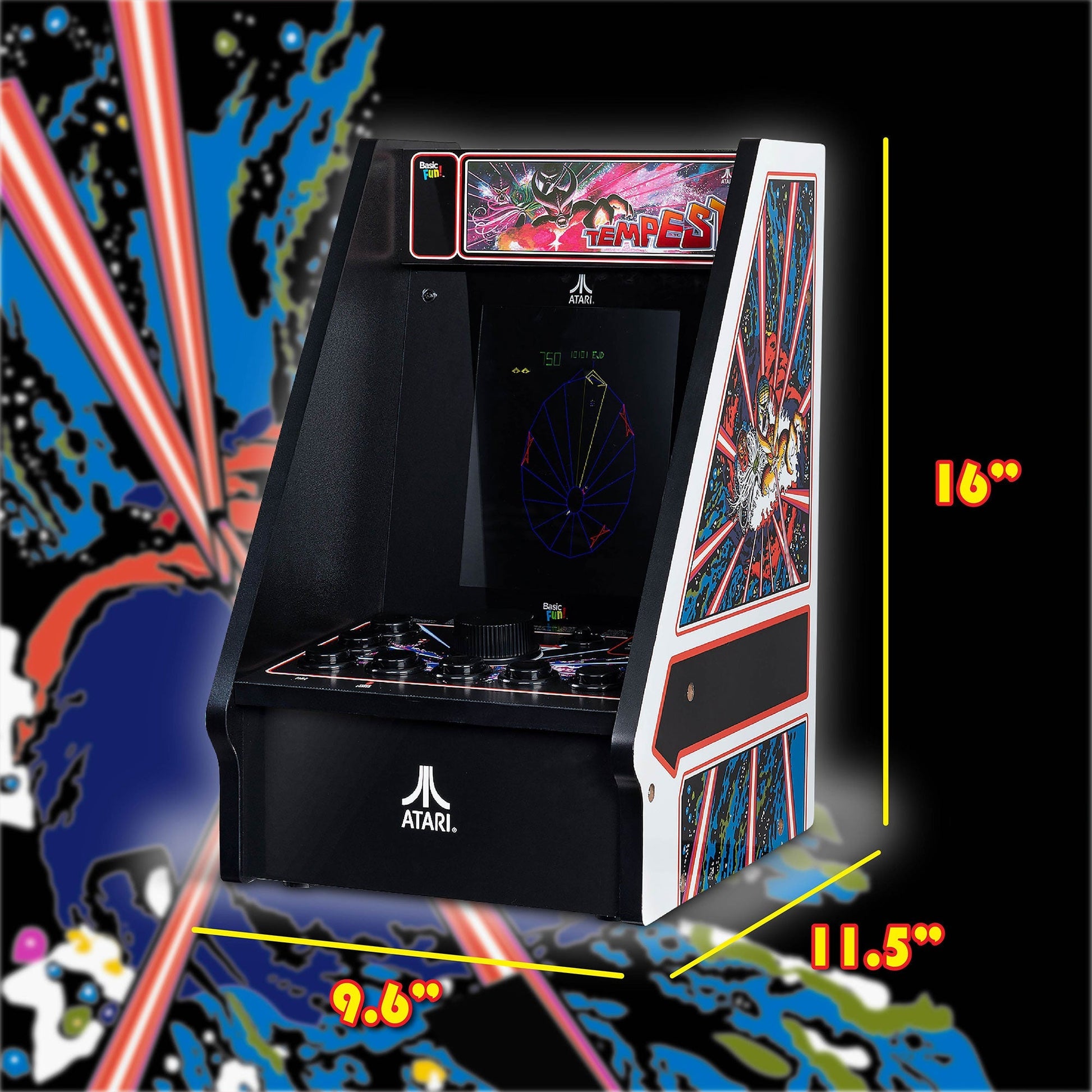 Atari Tempest Counter Series Arcade Game with 8 Inch Screen