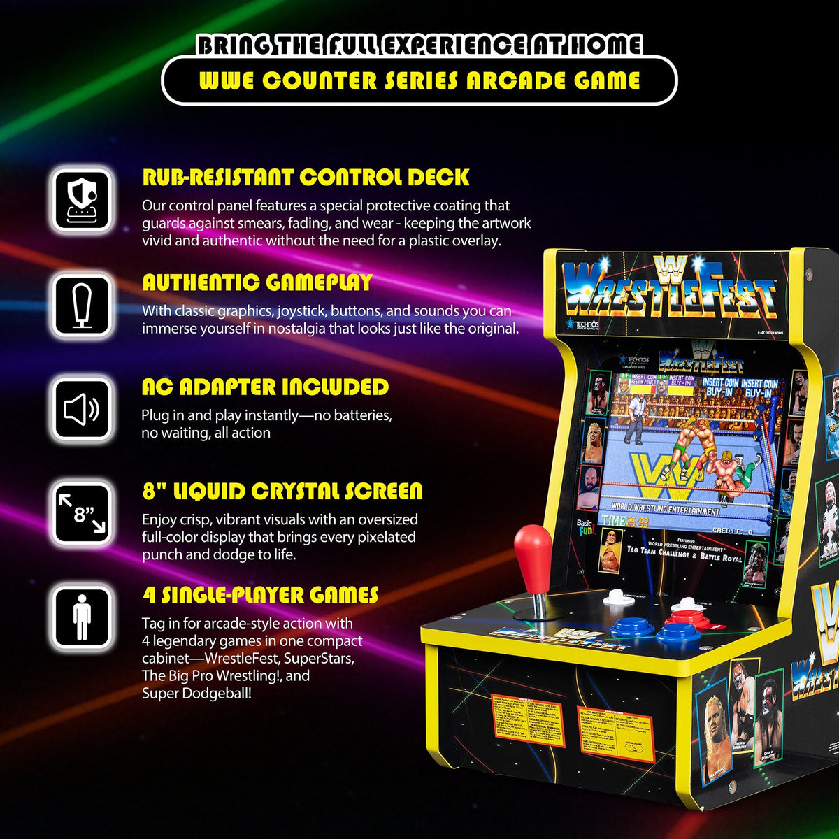 WWE Counter Series Game with 8" Liquid Crystal Screen & 4 Games