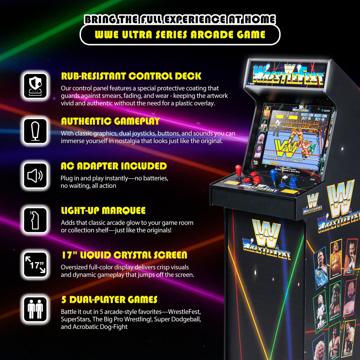 WWE Wrestlefest Ultra Series Arcade Machine