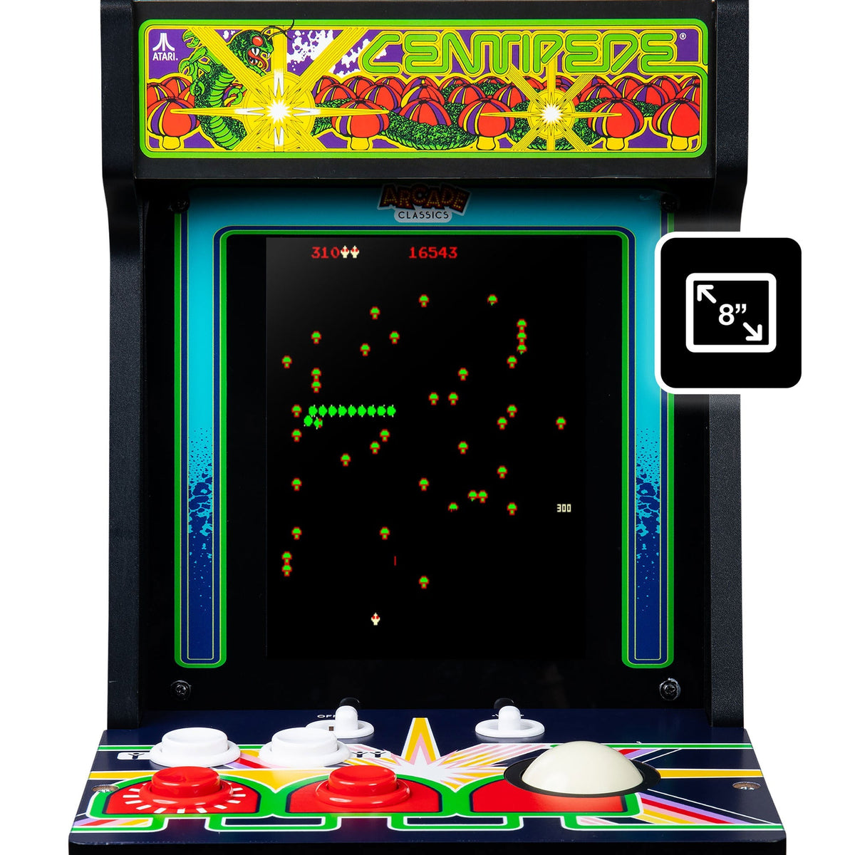 Atari Centipede Counter Series Arcade Game with 8 Inch Screen